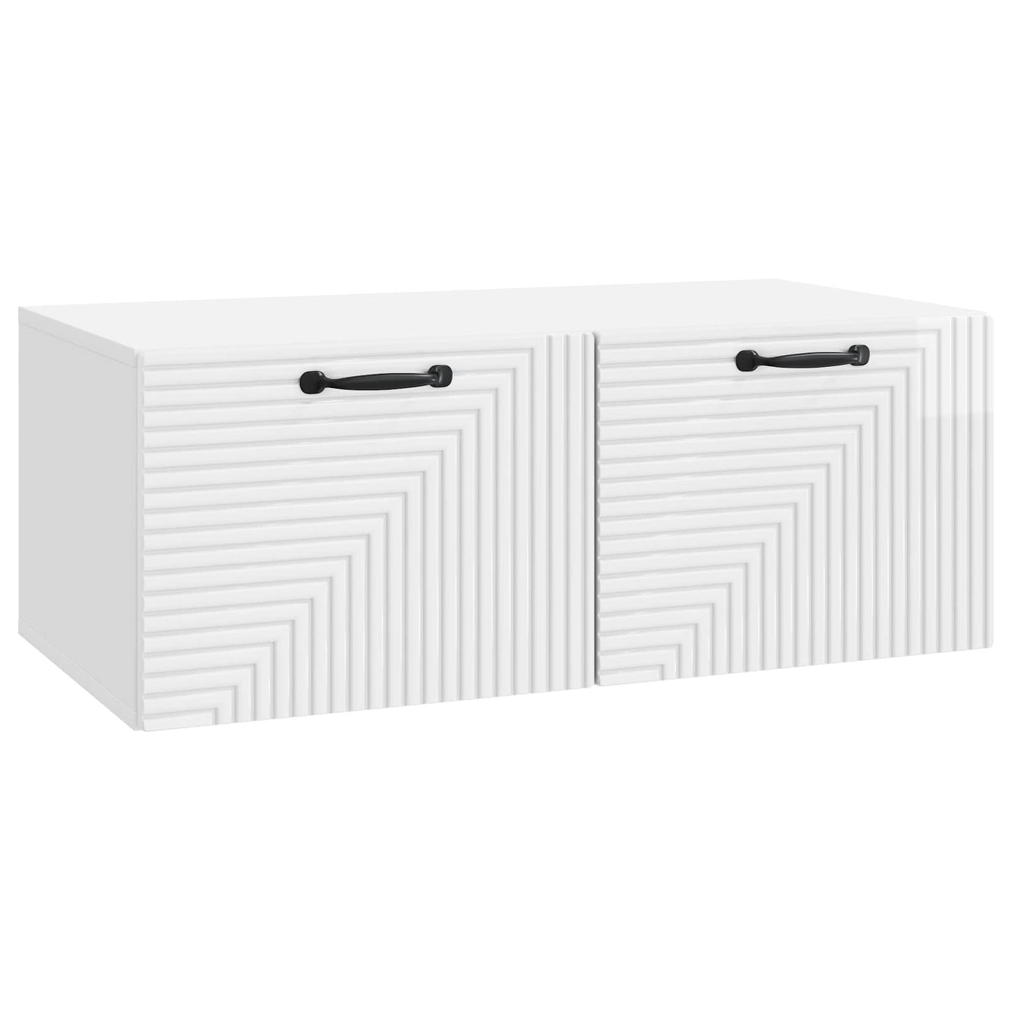 Væghængt TV-skab Vægmonteret Hvid højglans 78,5 x 41 x 30 cm