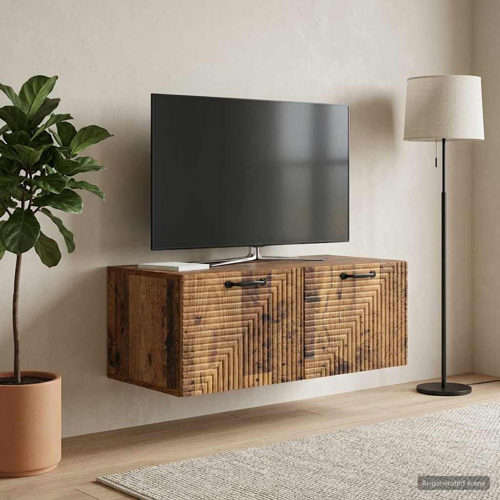 Væghængt TV-skab Gammelt træ 78,5 x 41 x 30 cm Konstrueret træ