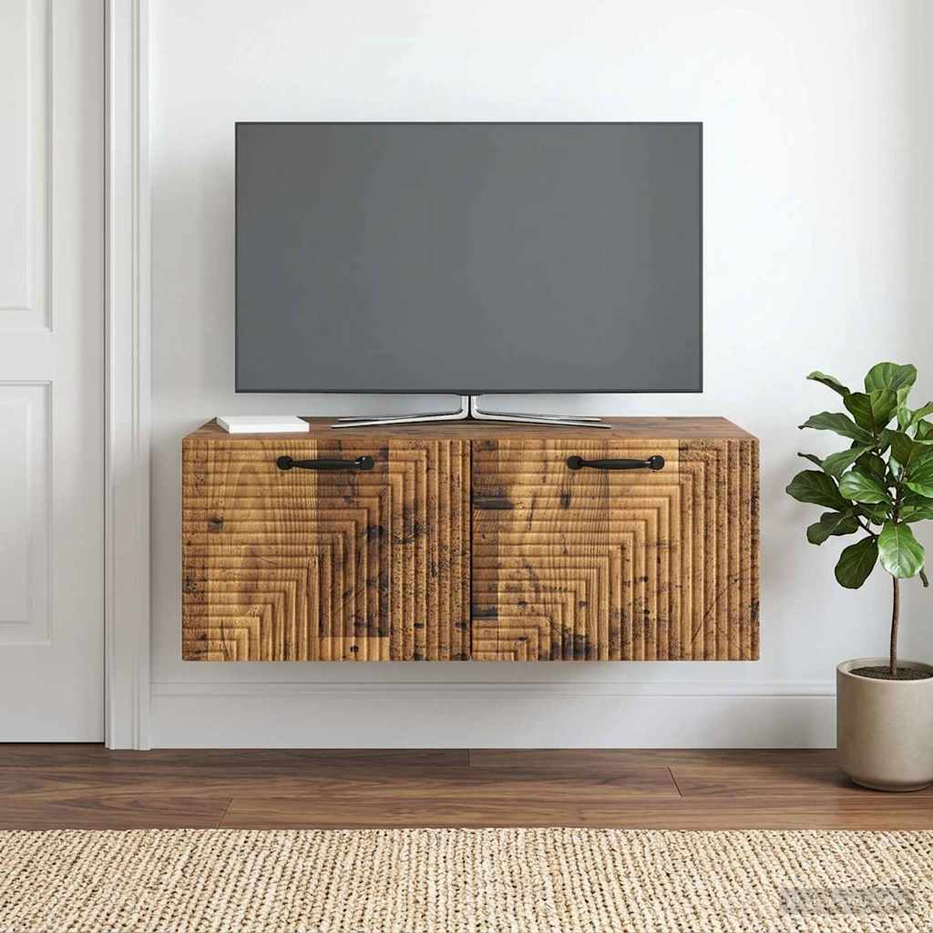 Væghængt TV-skab Gammelt træ 78,5 x 41 x 30 cm Konstrueret træ