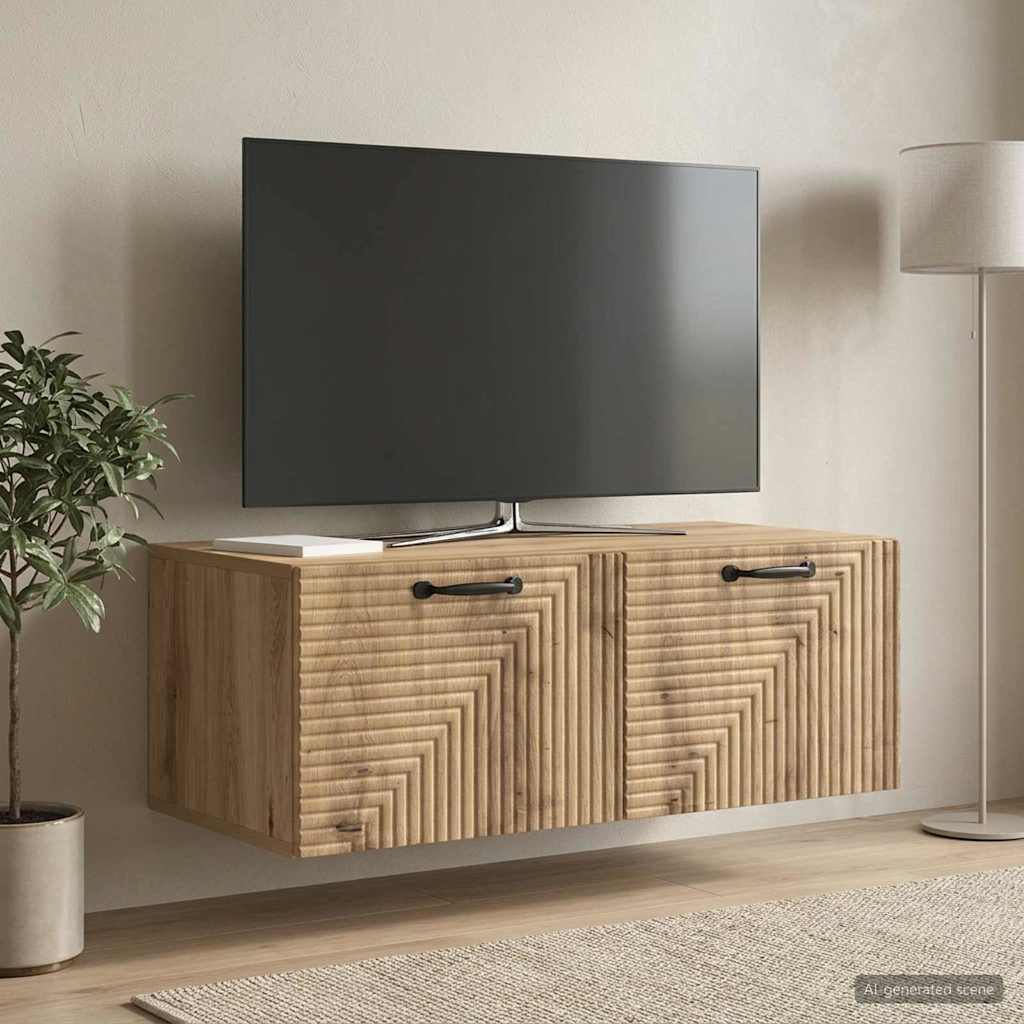 Væghængt TV-skab 78,5 x 41 x 30 cm Artisan-eg Konstrueret træ