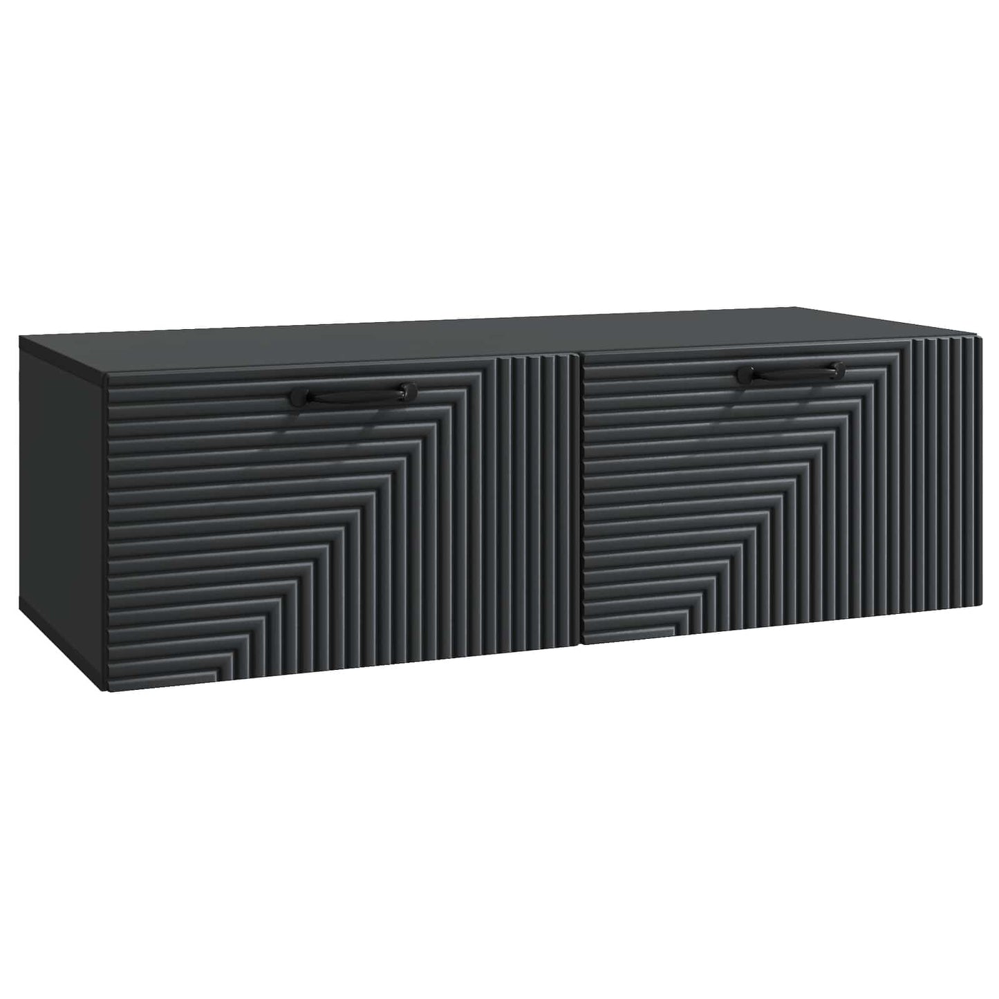 Væghængt TV-skab Sort 98 x 41 x 30 cm Konstrueret træ
