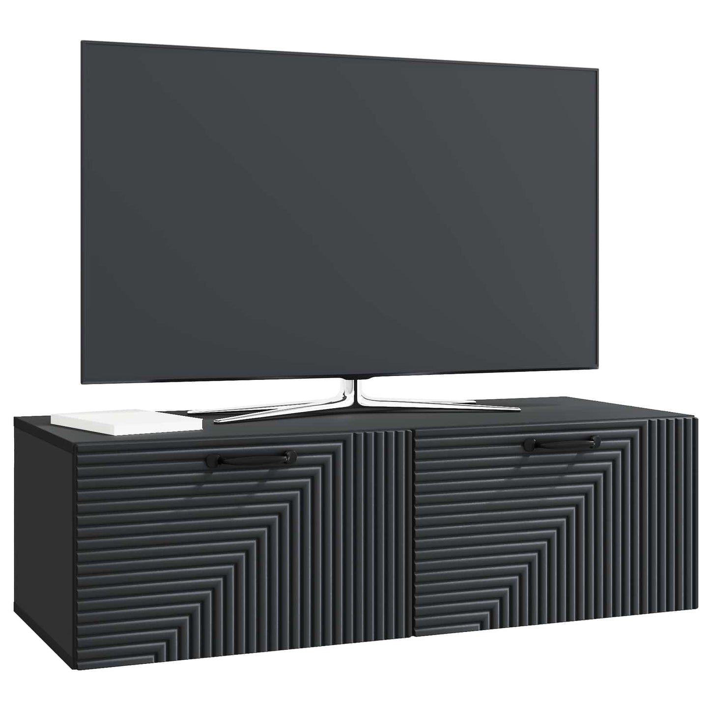 Væghængt TV-skab Sort 98 x 41 x 30 cm Konstrueret træ