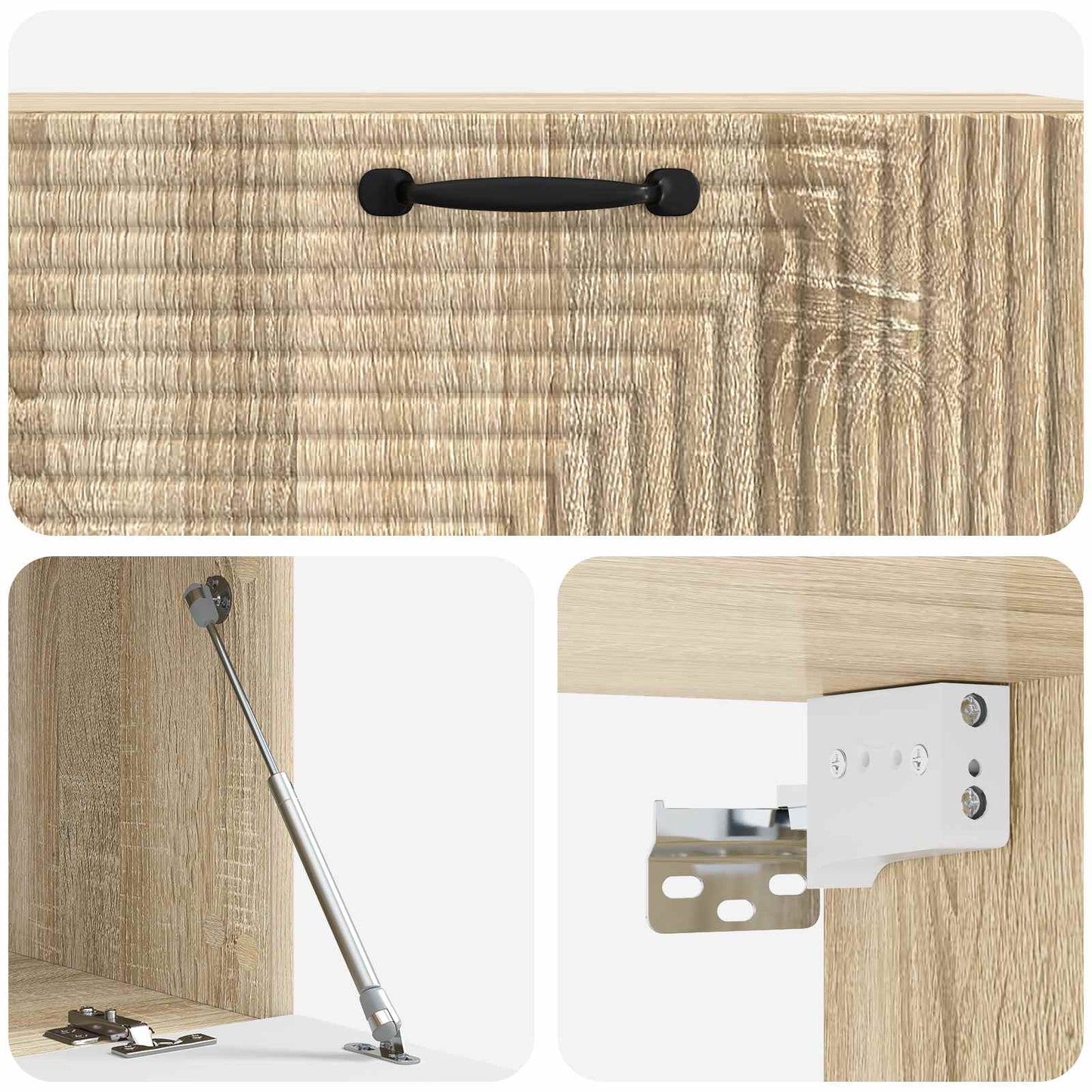 Væghængt TV-skab Sonoma-eg 98 x 41 x 30 cm Konstrueret træ