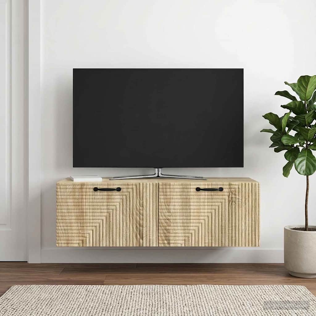 Væghængt TV-skab Sonoma-eg 98 x 41 x 30 cm Konstrueret træ