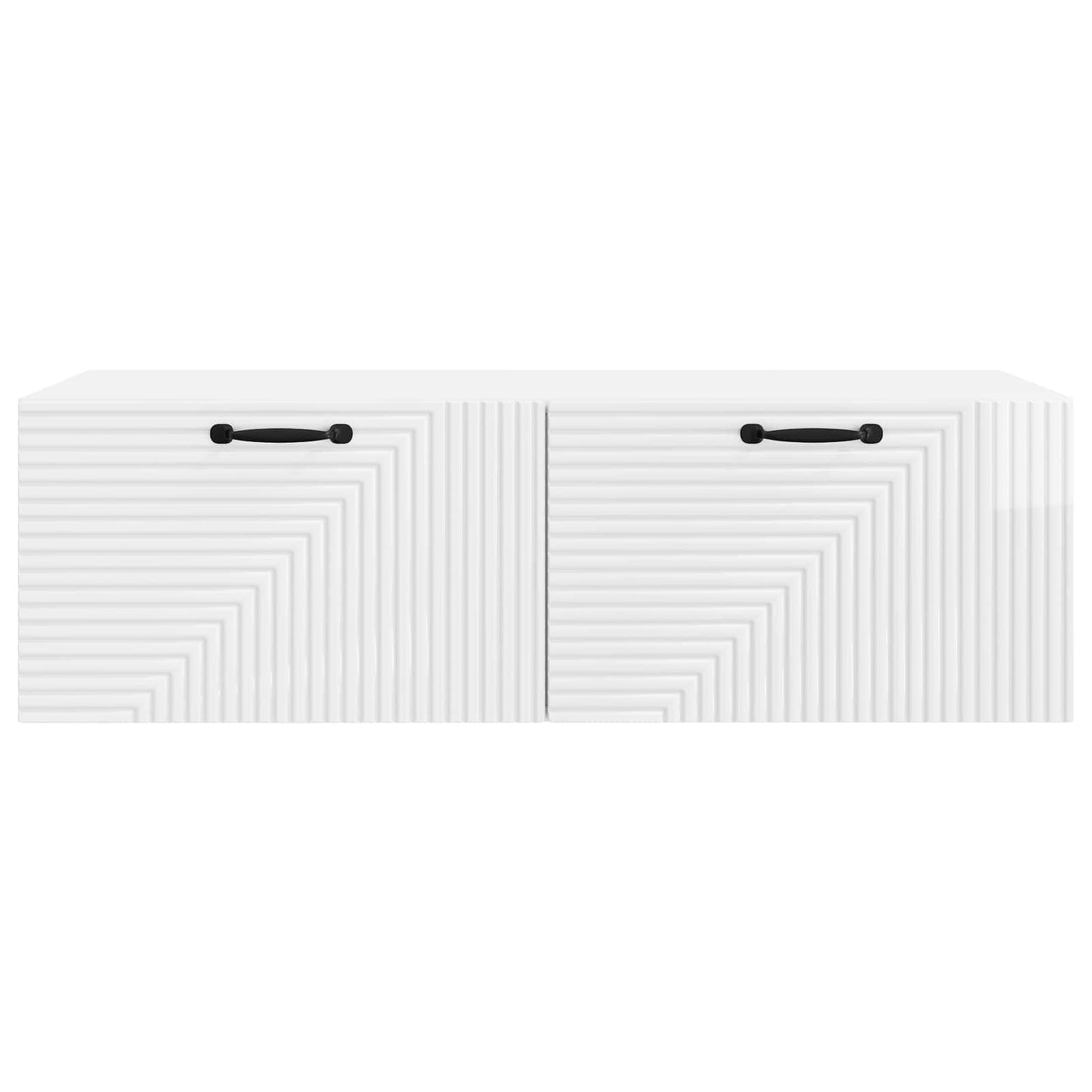Væghængt TV-skab Hvid højglans 98 x 41 x 30 cm Konstrueret træ