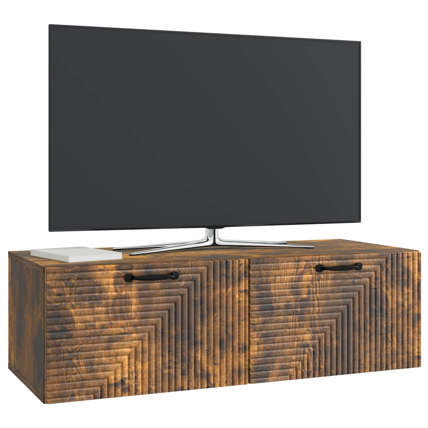 Væghængt TV-skab Røget eg 98 x 41 x 30 cm Konstrueret træ