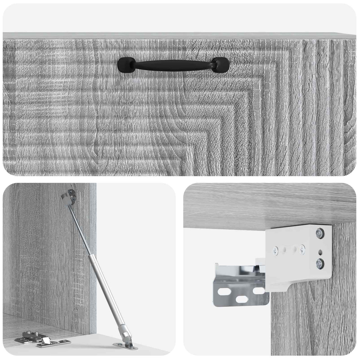 Væghængt TV-skab 98 x 41 x 30 cm Grå sonoma-eg Konstrueret træ