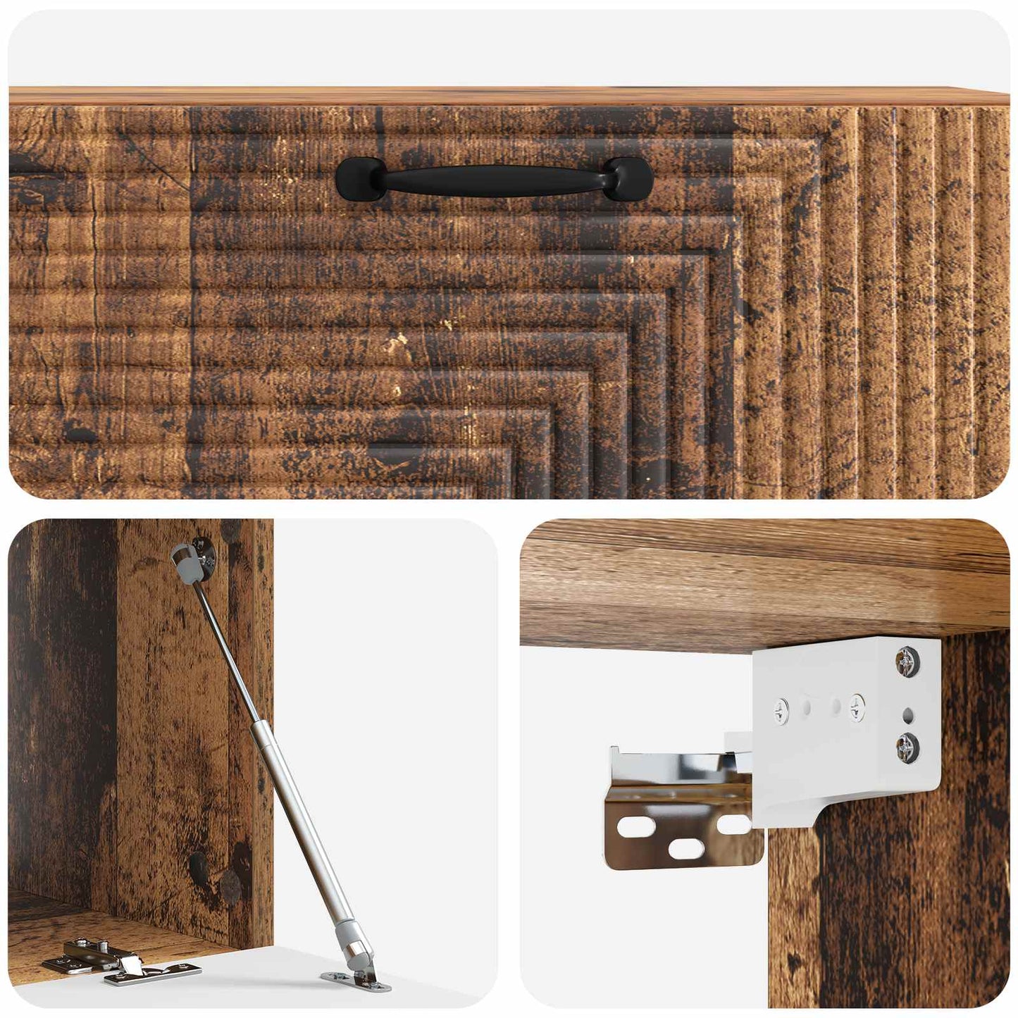 Væghængt TV-skab Gammelt træ 98 x 41 x 30 cm Konstrueret træ