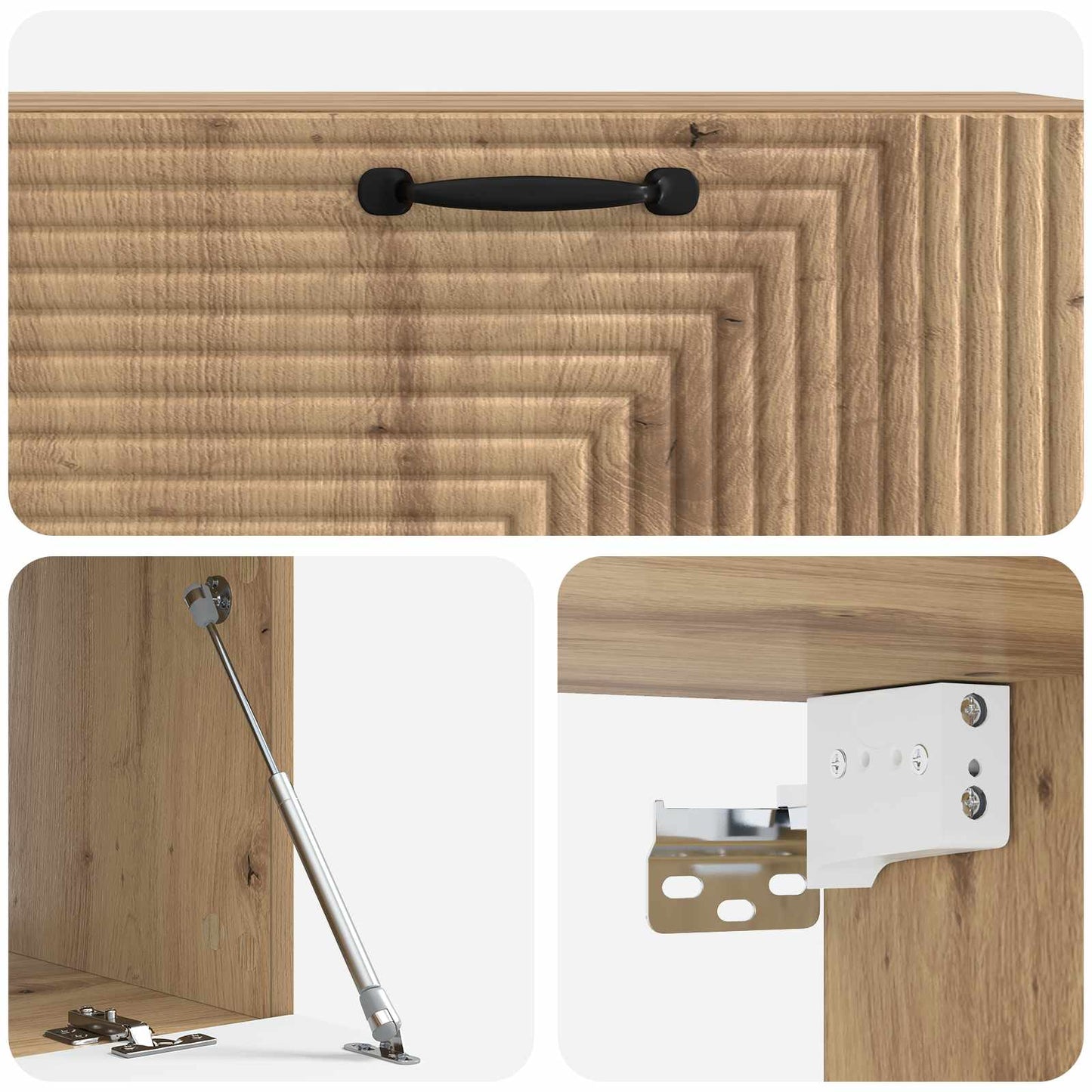 Væghængt TV-skab 98 x 41 x 30 cm Artisan-eg Konstrueret træ