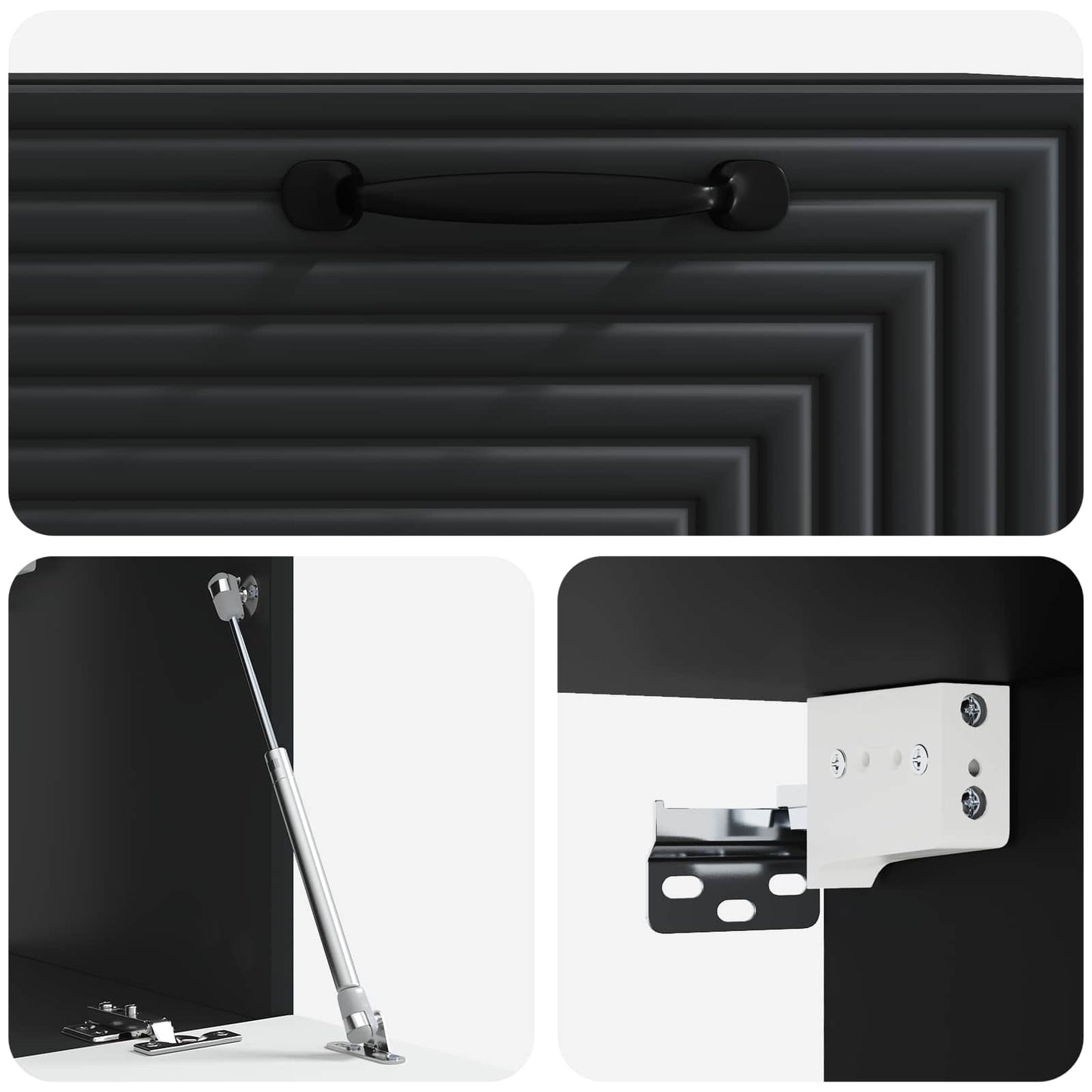 Væghængt TV-skab Sort 59,5 x 31 x 30 cm Konstrueret træ