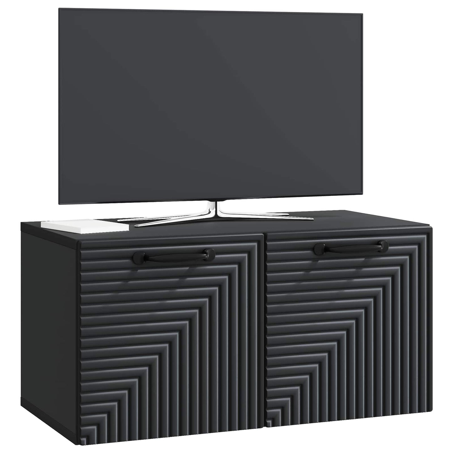 Væghængt TV-skab Sort 59,5 x 31 x 30 cm Konstrueret træ