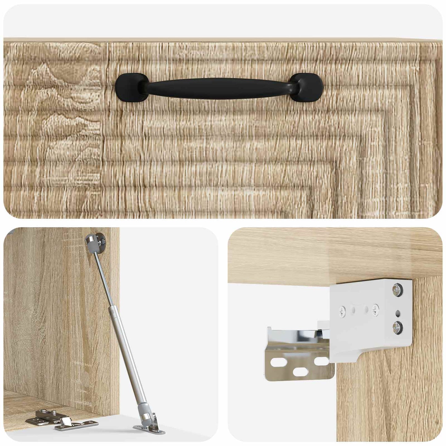 Væghængt TV-skab Sonoma-eg 59,5 x 31 x 30 cm Konstrueret træ