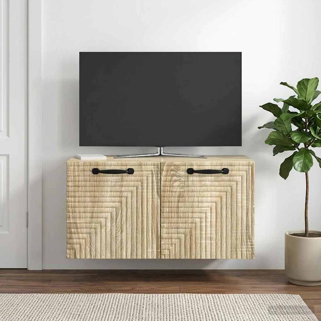 Væghængt TV-skab Sonoma-eg 59,5 x 31 x 30 cm Konstrueret træ