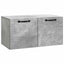 Væghængt TV-skab Betongrå 59,5 x 31 x 30 cm Konstrueret træ