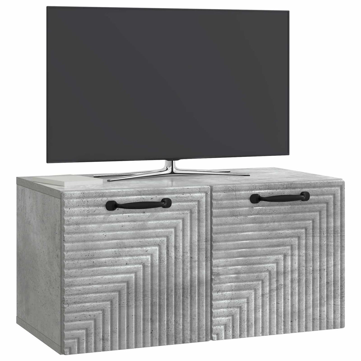Væghængt TV-skab Betongrå 59,5 x 31 x 30 cm Konstrueret træ