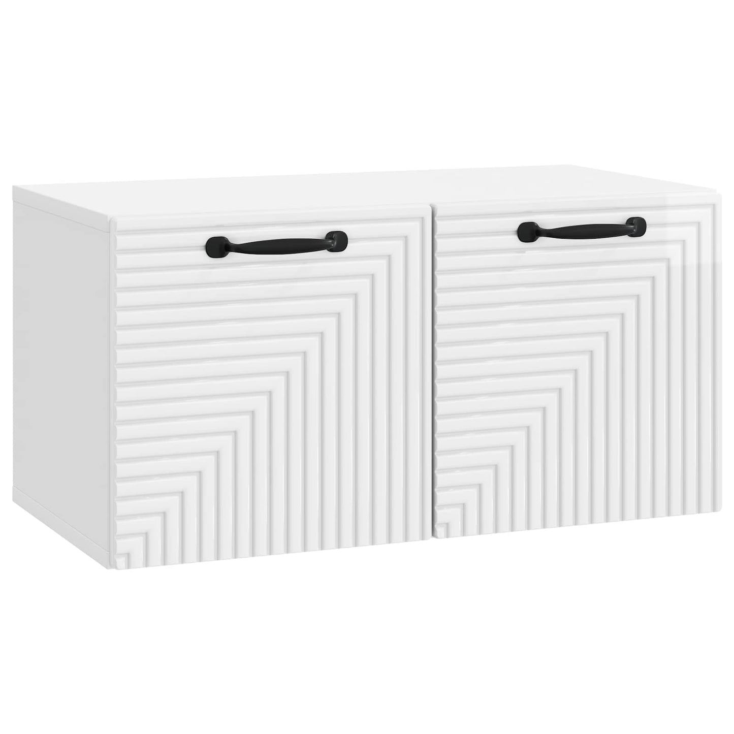 Væghængt TV-skab Vægmonteret Hvid højglans 59,5 x 31 x 30 cm