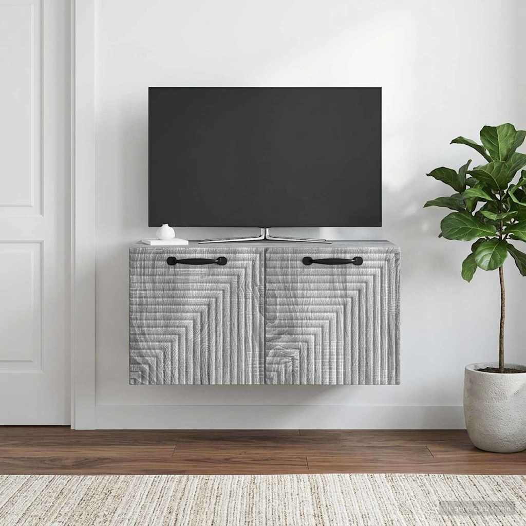 Væghængt TV-skab Vægmonteret Grå sonoma-eg 59,5 x 31 x 30 cm