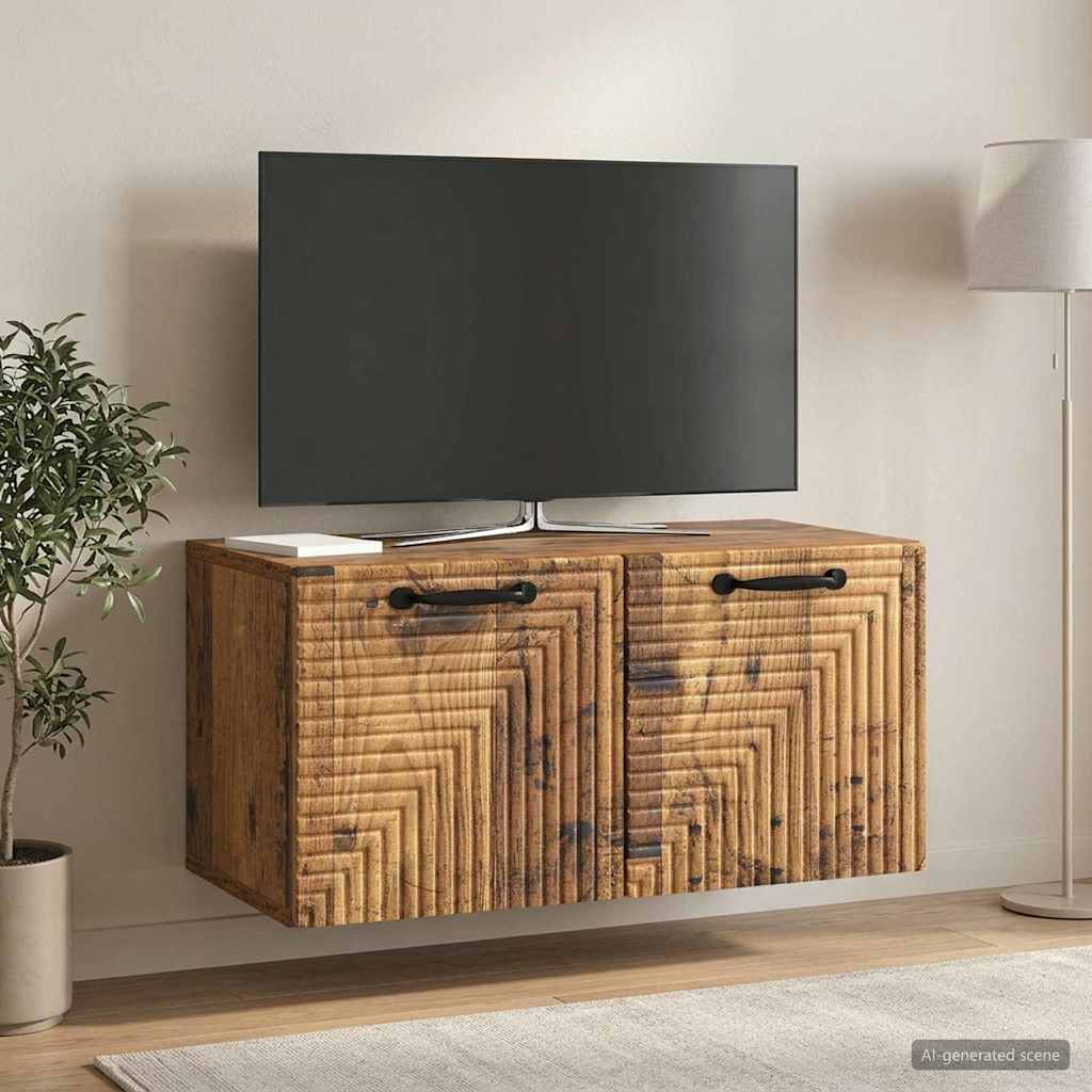 Væghængt TV-skab Gammelt træ 59,5 x 31 x 30 cm Konstrueret træ