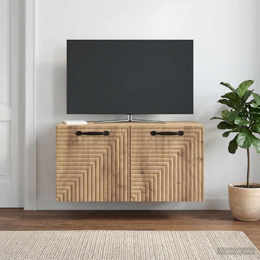 Væghængt TV-skab 59,5 x 31 x 30 cm Artisan-eg Konstrueret træ