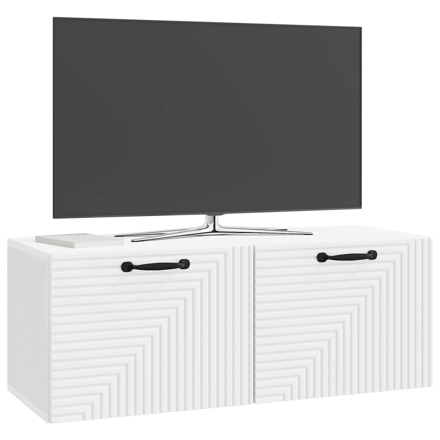 Væghængt TV-skab Hvid 78,5 x 31 x 30 cm Konstrueret træ