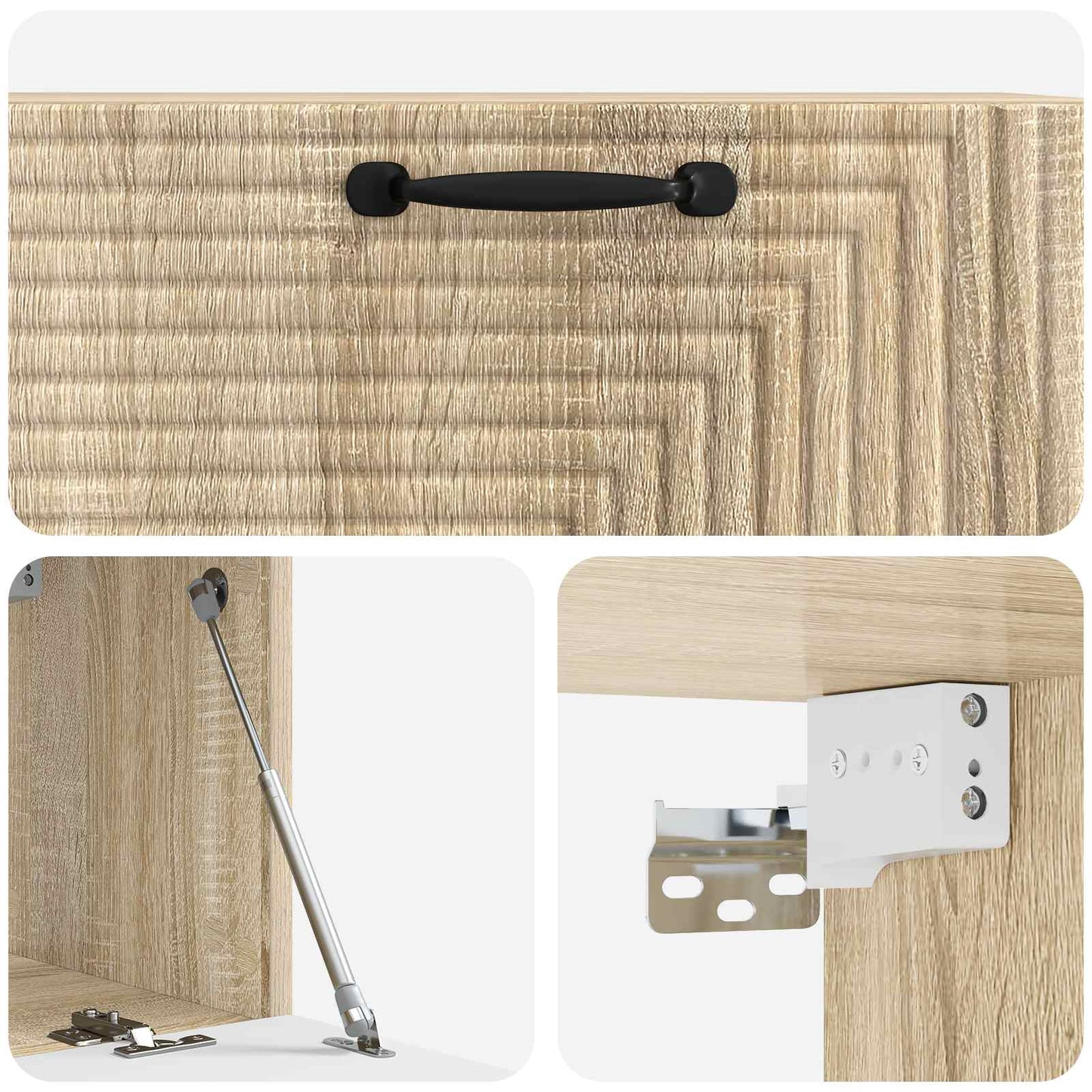 Væghængt TV-skab Sonoma-eg 78,5 x 31 x 30 cm Konstrueret træ