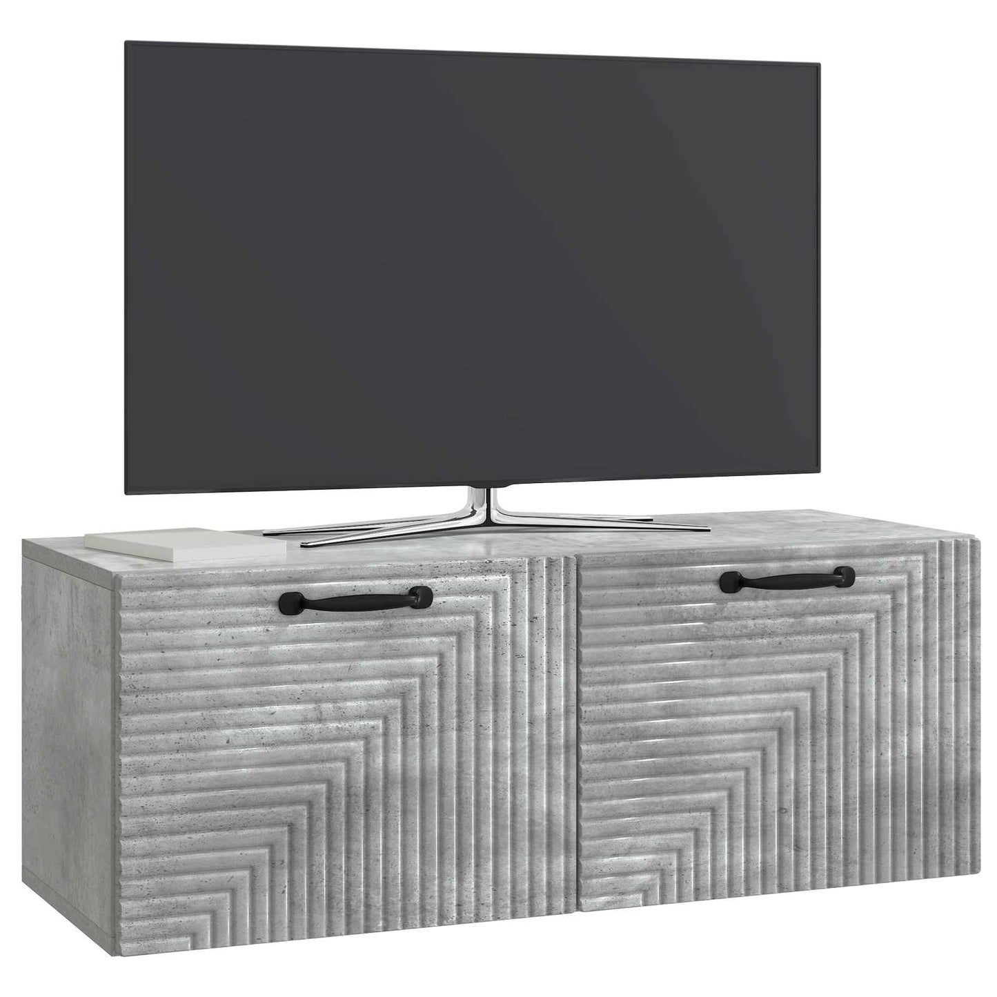 Væghængt TV-skab Betongrå 78,5 x 31 x 30 cm Konstrueret træ