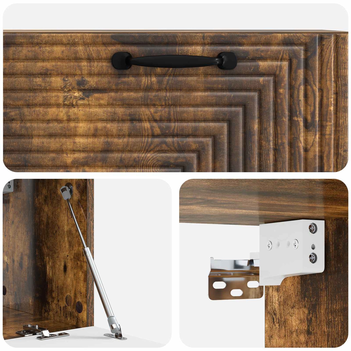 Væghængt TV-skab Røget eg 78,5 x 31 x 30 cm Konstrueret træ