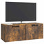 Væghængt TV-skab Røget eg 78,5 x 31 x 30 cm Konstrueret træ