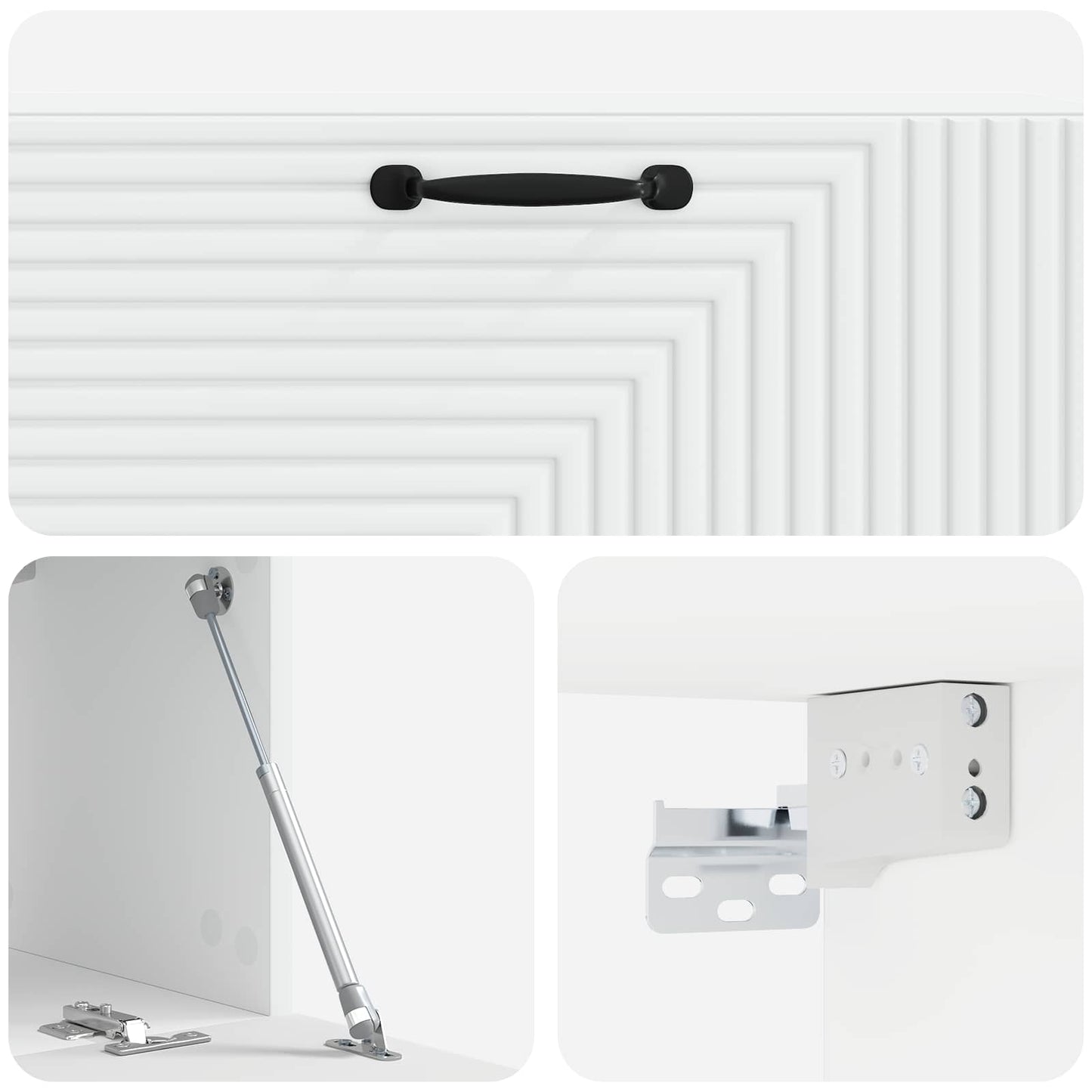 Væghængt TV-skab Hvid 98 x 31 x 30 cm Konstrueret træ