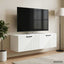 Væghængt TV-skab Hvid 98 x 31 x 30 cm Konstrueret træ
