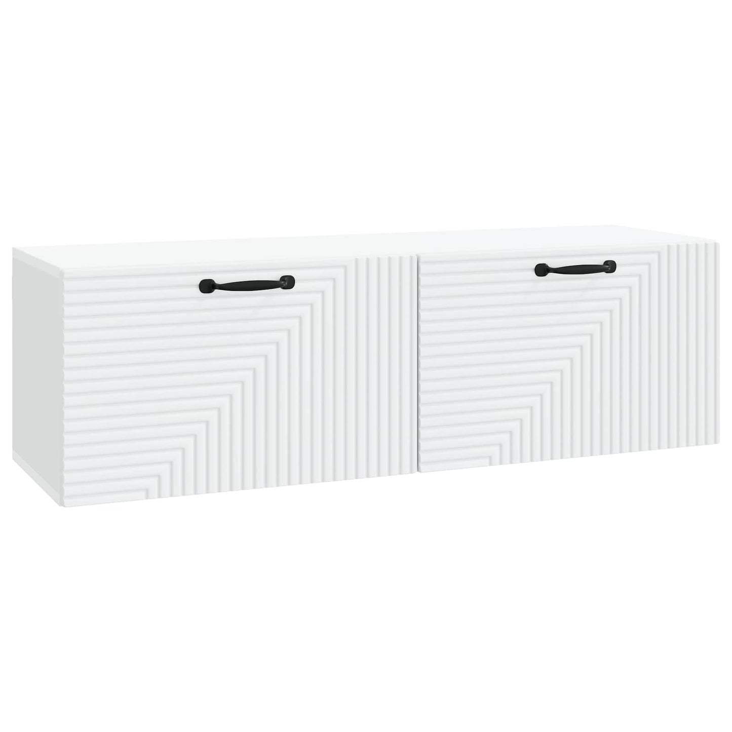 Væghængt TV-skab Hvid 98 x 31 x 30 cm Konstrueret træ