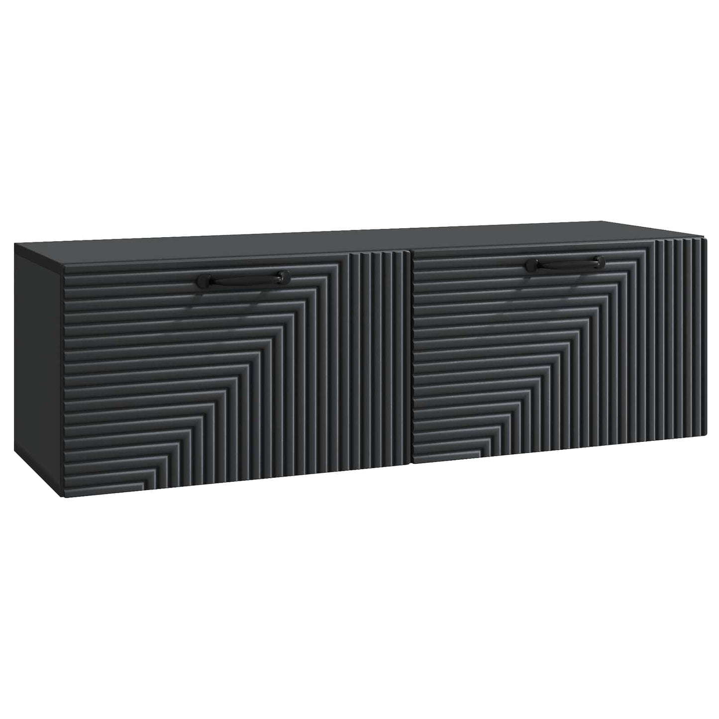 Væghængt TV-skab Sort 98 x 31 x 30 cm Konstrueret træ