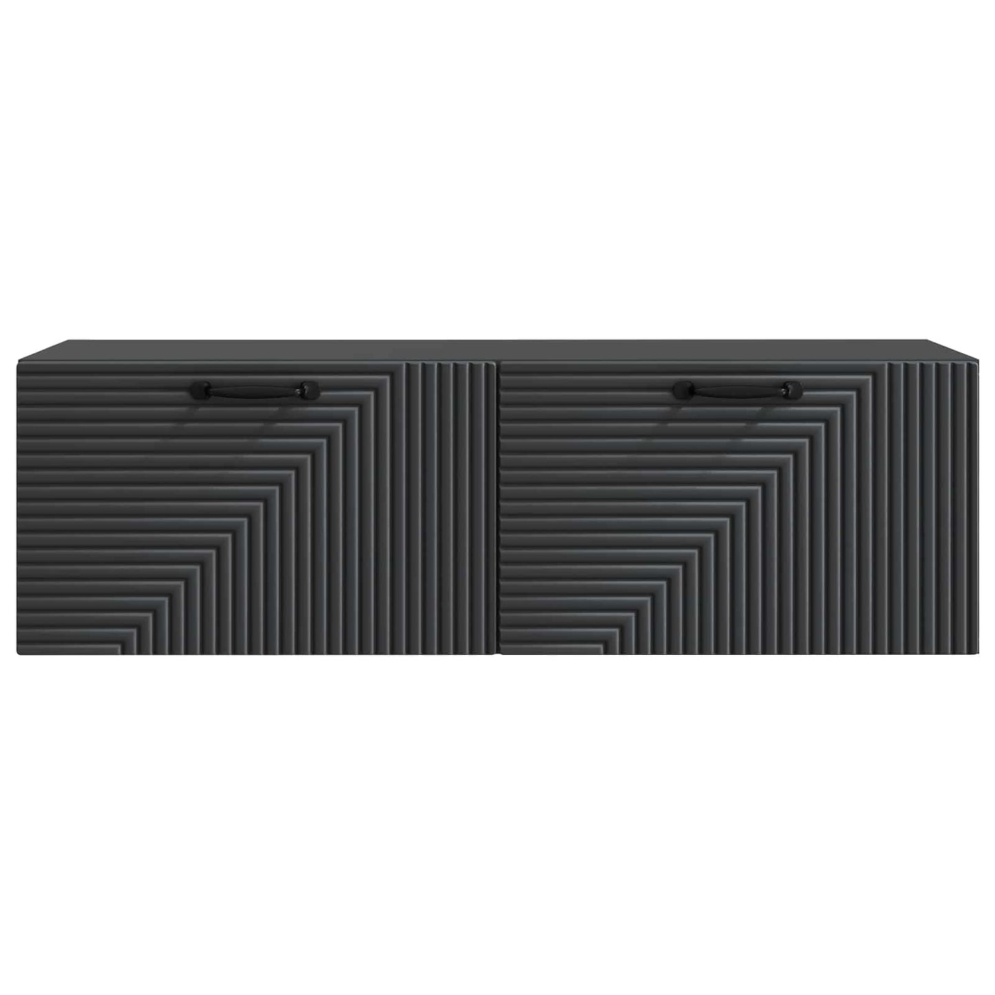 Væghængt TV-skab Sort 98 x 31 x 30 cm Konstrueret træ