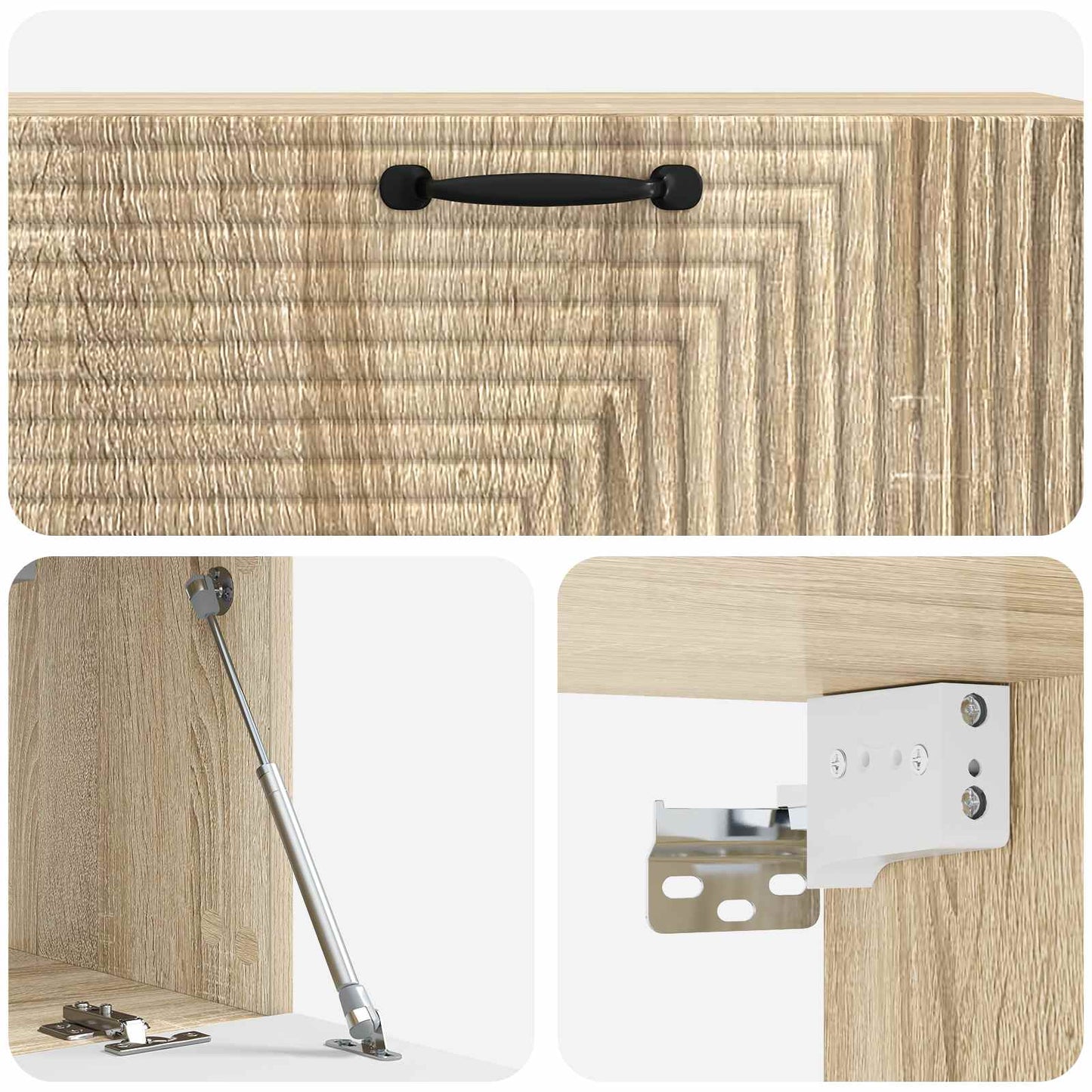 Væghængt TV-skab Sonoma-eg 98 x 31 x 30 cm Konstrueret træ