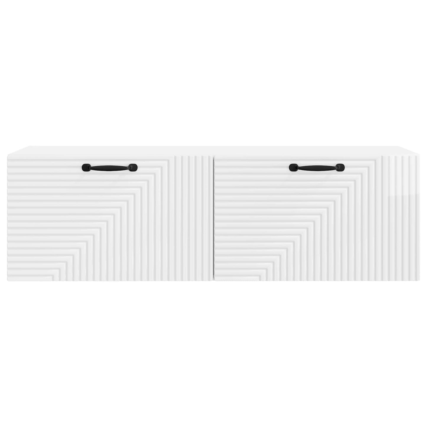 Væghængt TV-skab Hvid højglans 98 x 31 x 30 cm Konstrueret træ