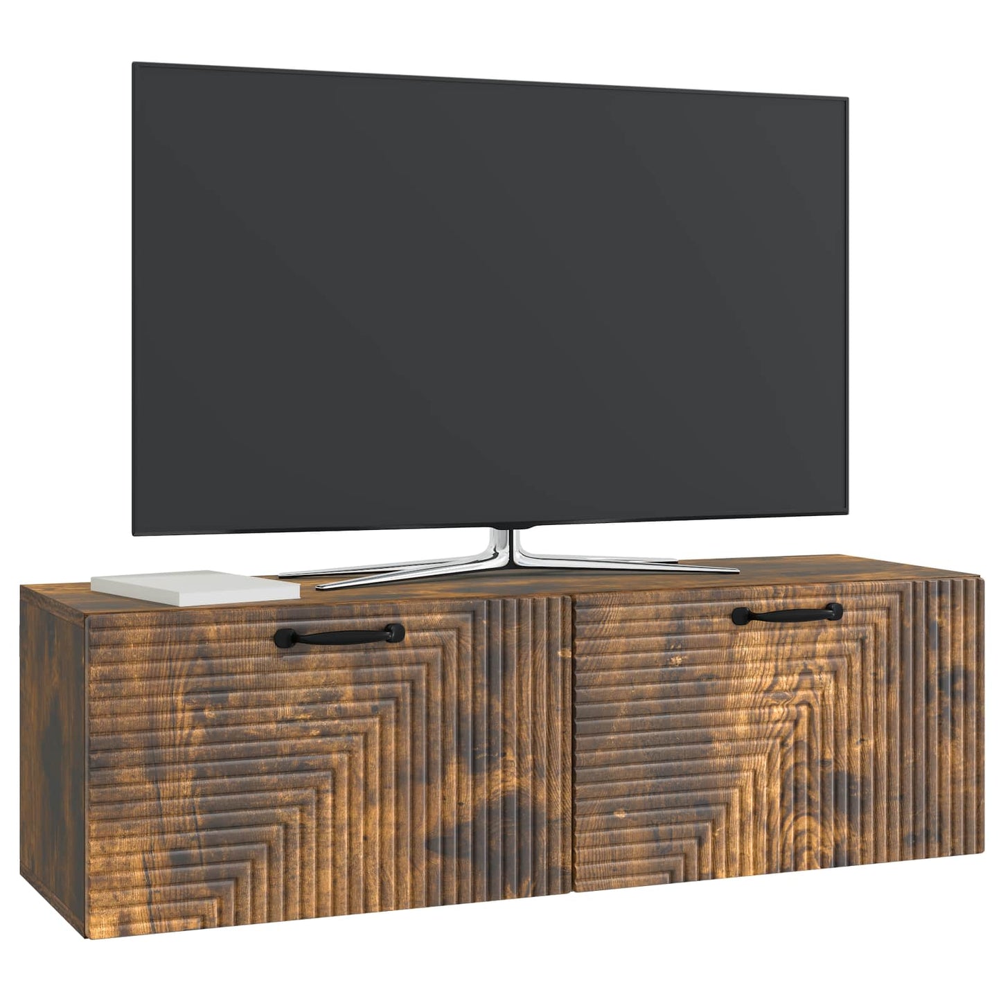 Væghængt TV-skab Røget eg 98 x 31 x 30 cm Konstrueret træ