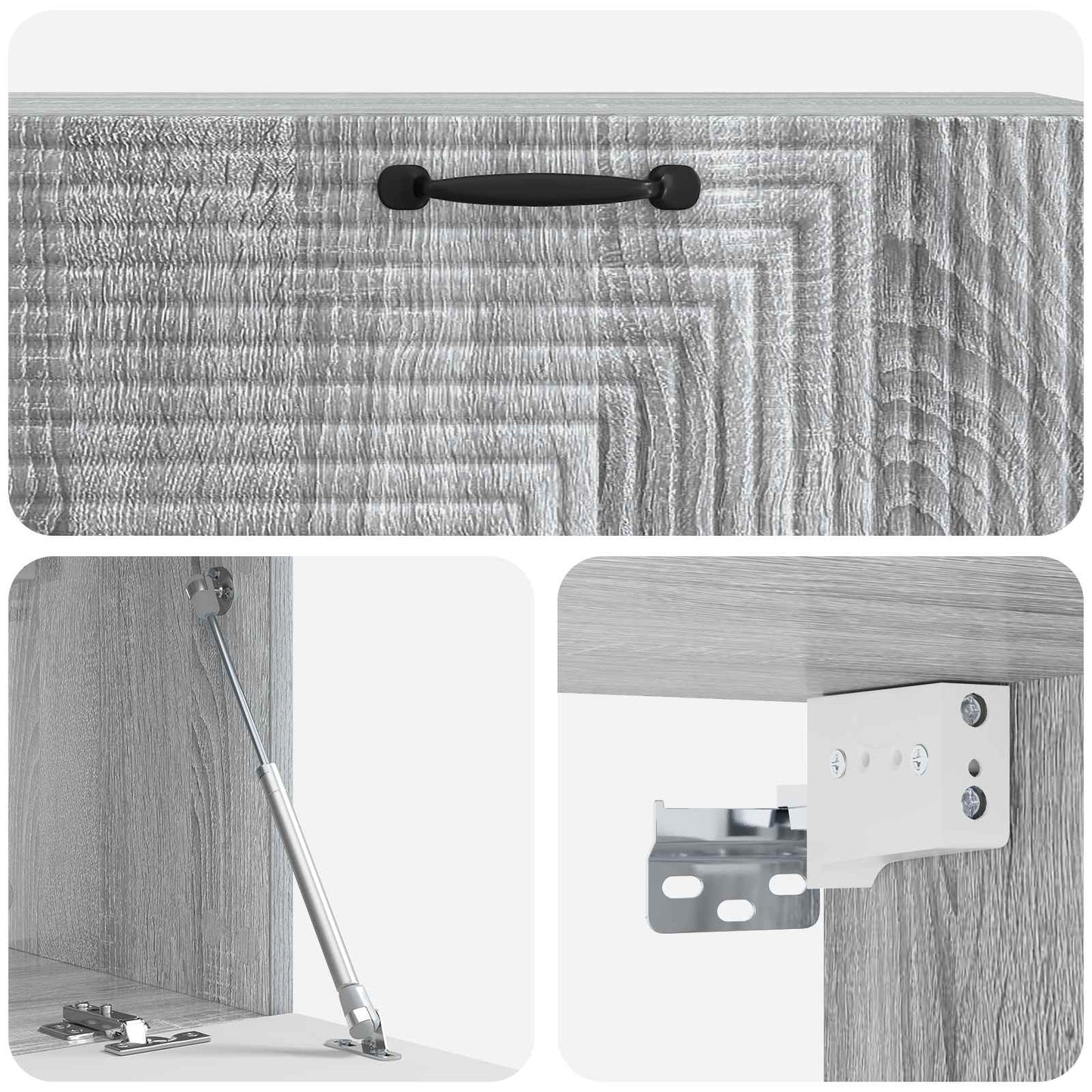 Væghængt TV-skab Grå sonoma-eg 98 x 31 x 30 cm Konstrueret træ