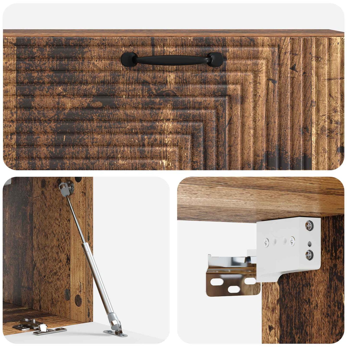 Væghængt TV-skab Gammelt træ 98 x 31 x 30 cm Konstrueret træ