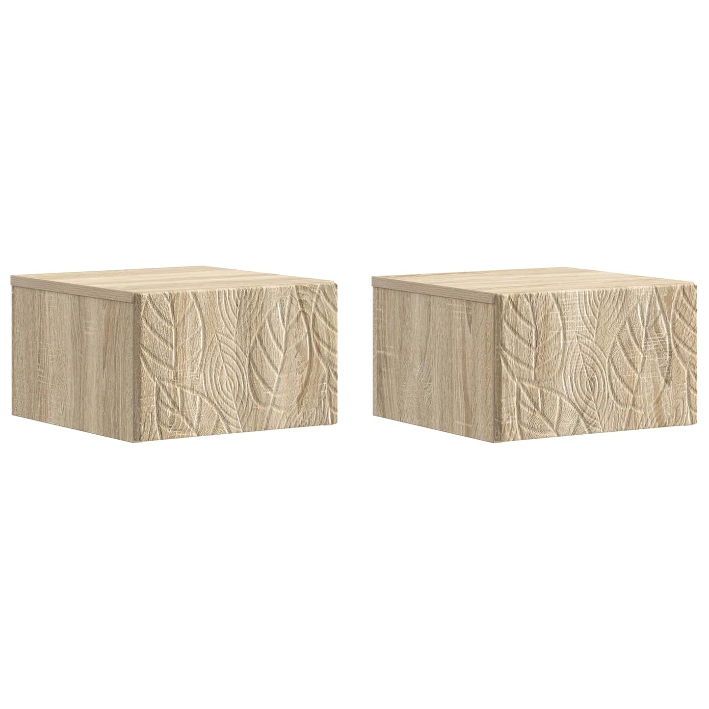 Væghængt Sideskab 2 pcs Sonoma-eg 34,5 x 33 x 20 cm