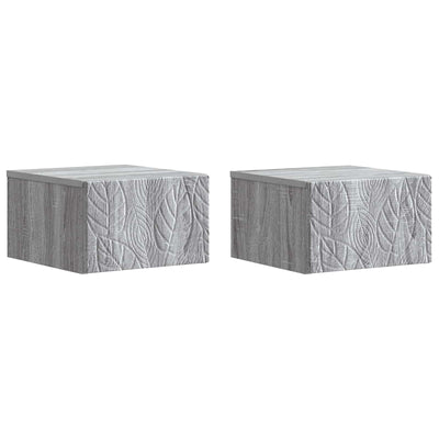 Væghængt Sideskab 2 pcs Grå Sonoma 34,5 x 33 x 20 cm