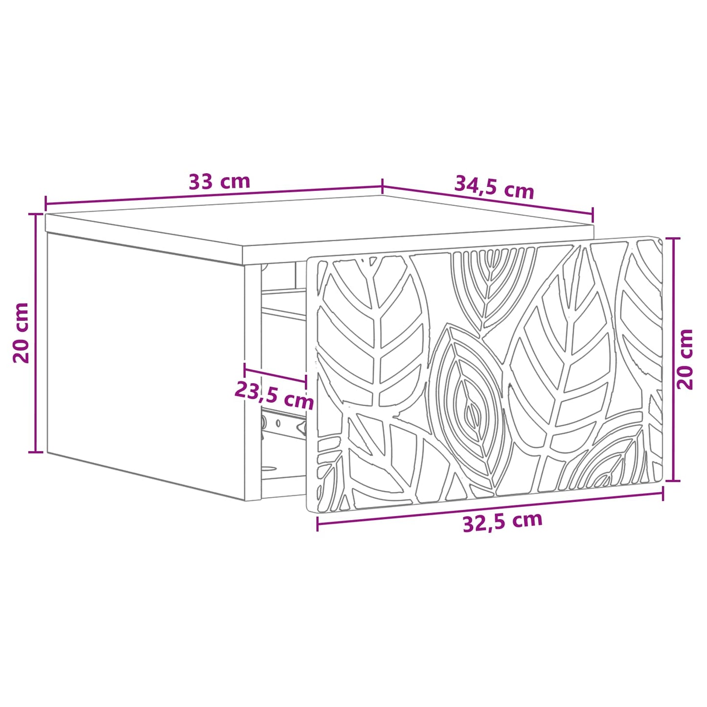 Væghængt Sideskab 2 pcs Gammelt træ 34,5 x 33 x 20 cm