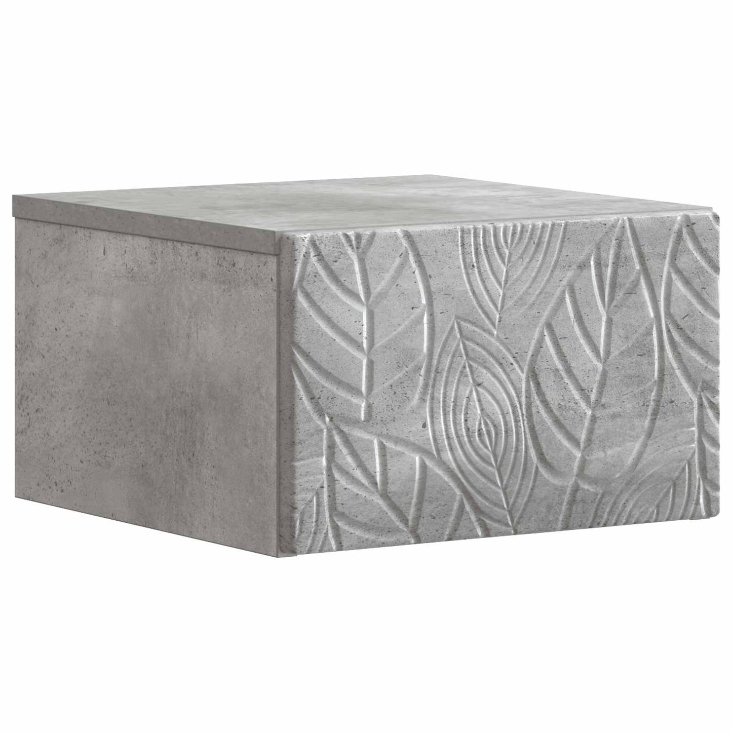 Væghængt Natbord 2 pcs Betongrå 49 x 34,5 x 20 cm