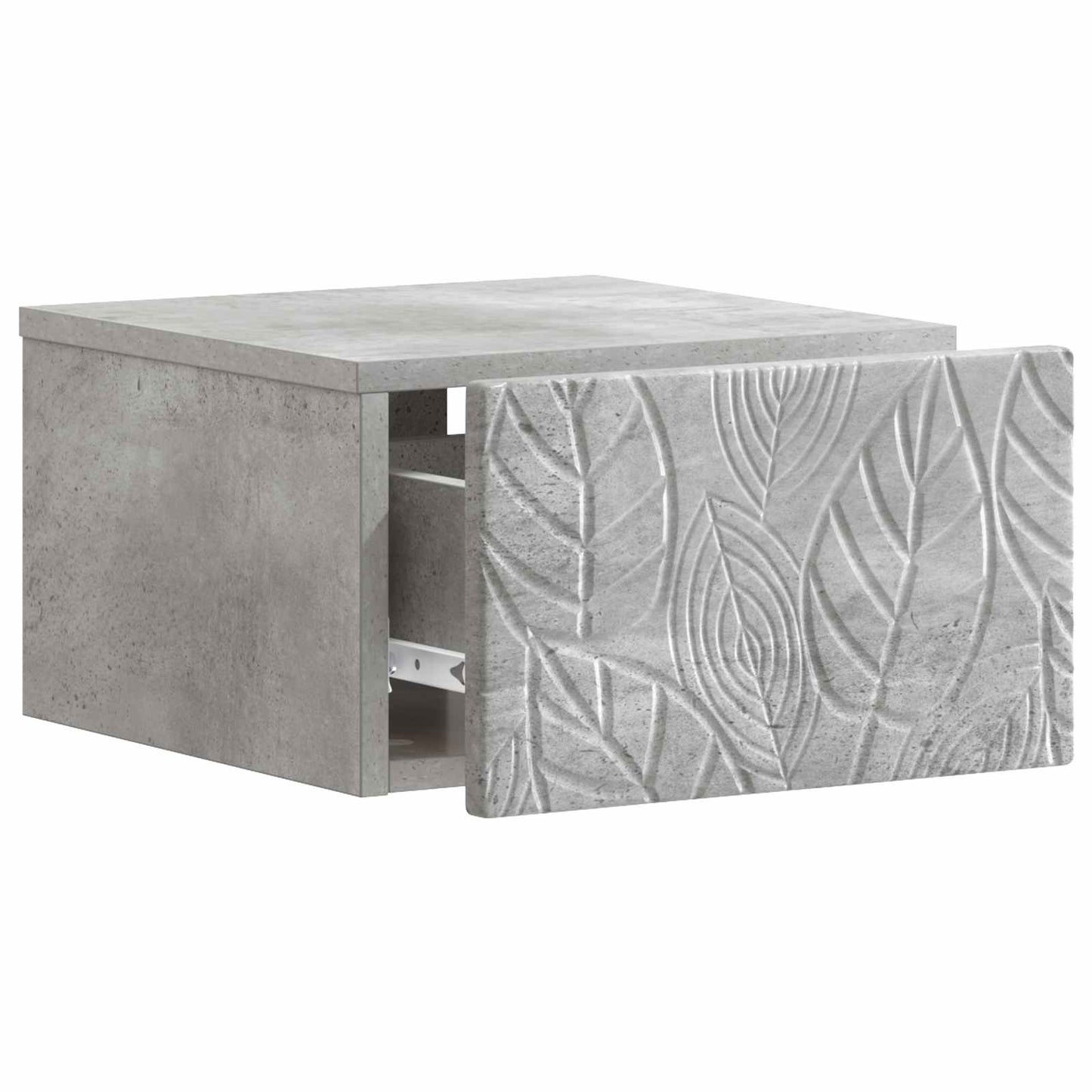 Væghængt Natbord 2 pcs Betongrå 49 x 34,5 x 20 cm