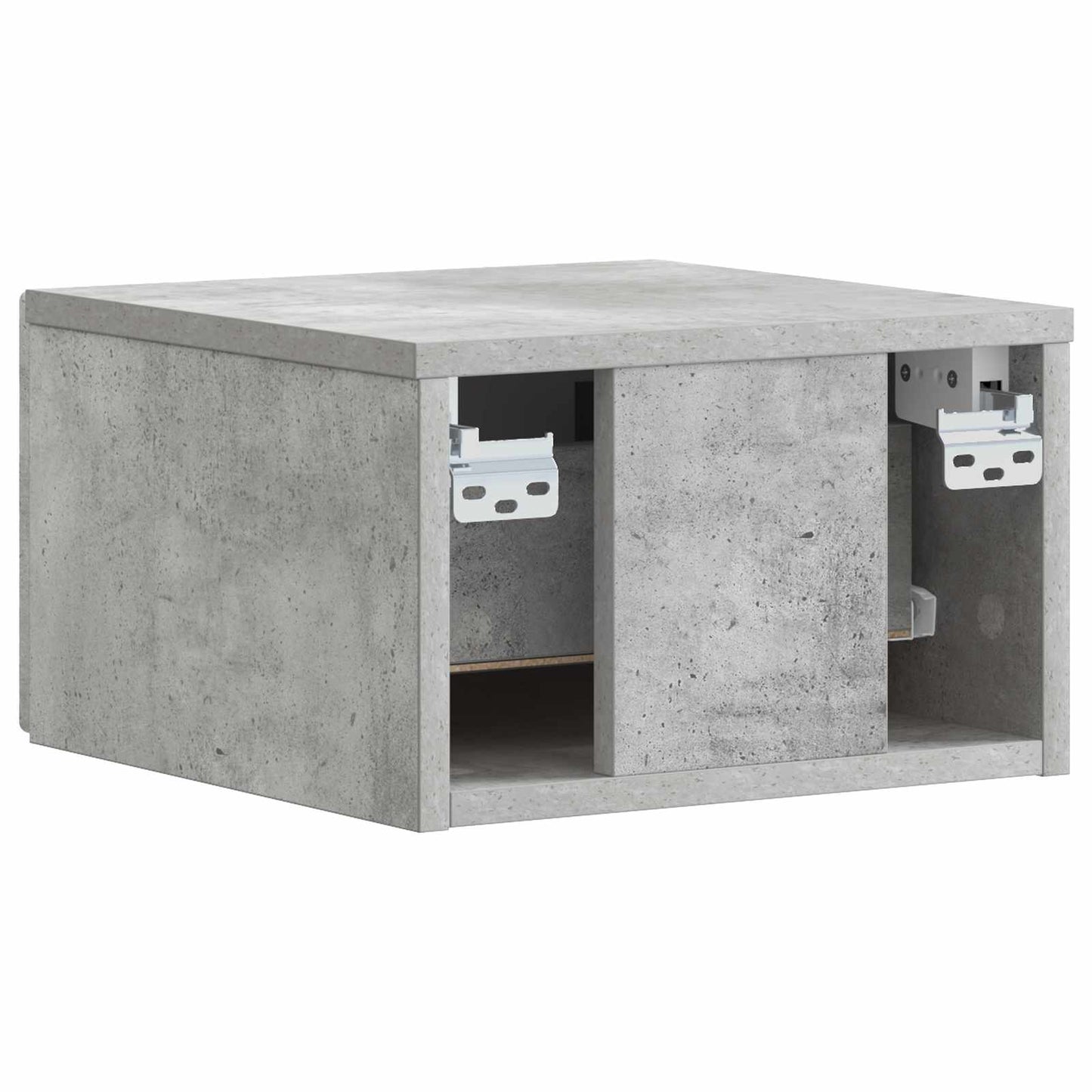 Væghængt Natbord 2 pcs Betongrå 49 x 34,5 x 20 cm