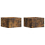 Væghængt Natbord 2 pcs Røget eg 49 x 34,5 x 20 cm