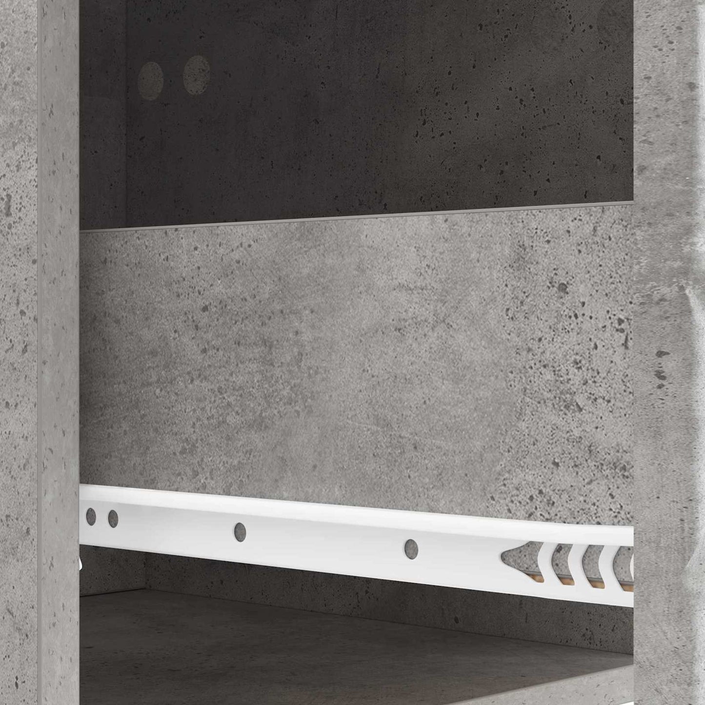 Væghængt Natbord 2 pcs Betongrå 34,5 x 33 x 40 cm