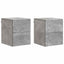 Væghængt Natbord 2 pcs Betongrå 34,5 x 33 x 40 cm