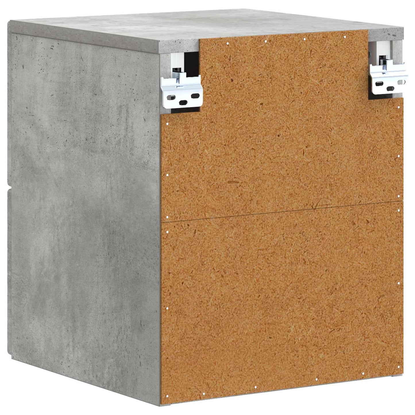 Væghængt Natbord 2 pcs Betongrå 34,5 x 33 x 40 cm