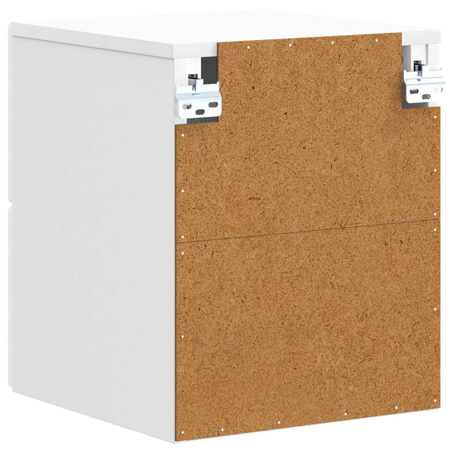 Væghængt Natbord 2 pcs Hvid højglans 34,5 x 33 x 40 cm