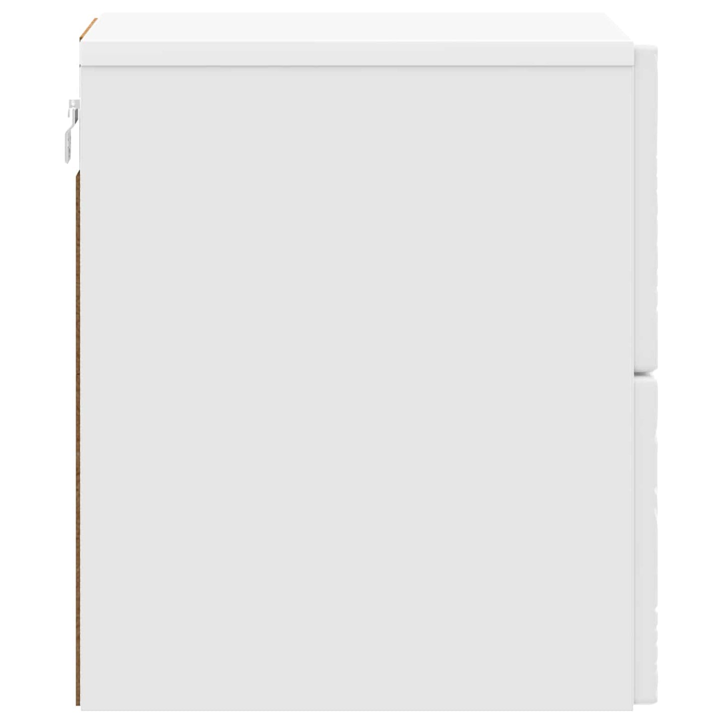 Væghængt Natbord 2 pcs Hvid højglans 34,5 x 33 x 40 cm
